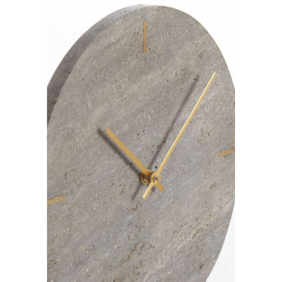 Light and Living Jenay Table Clock - Brown