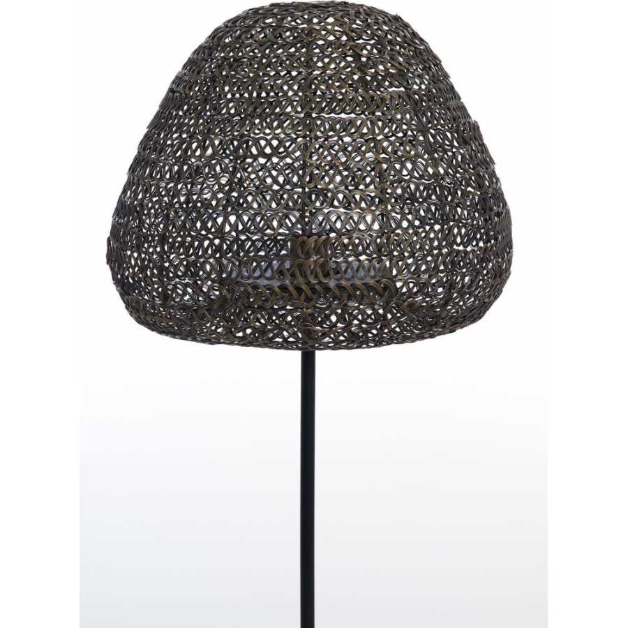Light and Living Finou Floor Lamp - Antique Bronze & Matt Black