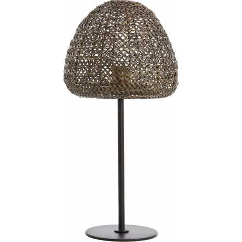 Light and Living Finou Table Lamp - Antique Bronze & Matt Black