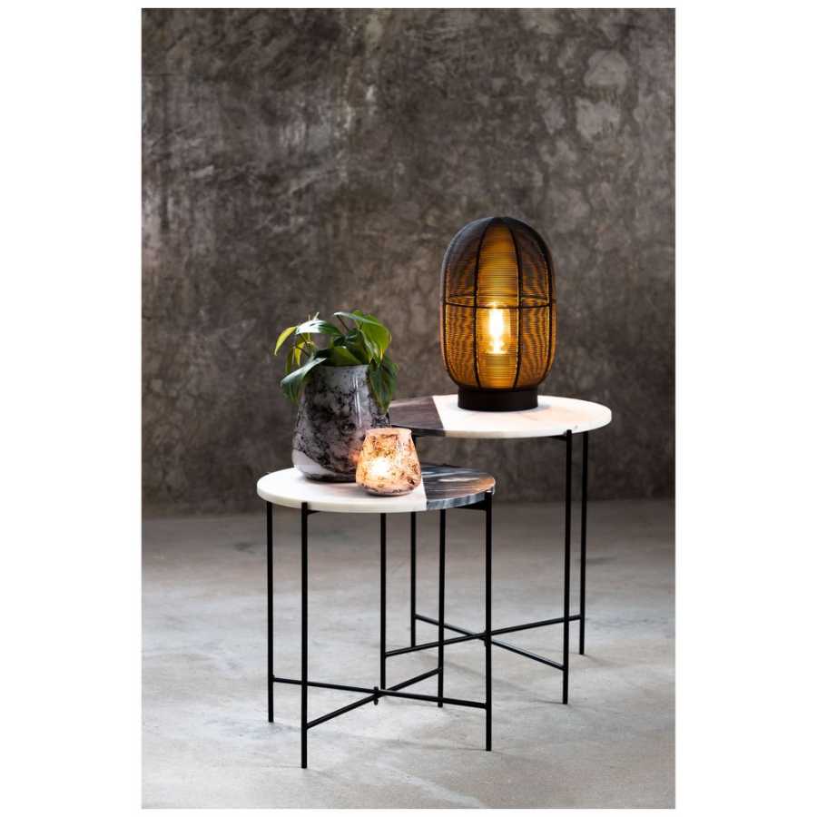 Light and Living Ophra Table Lamp - Black - Small