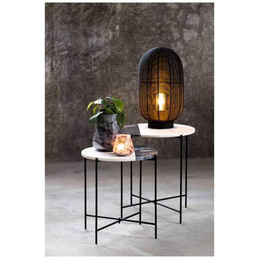 Light and Living Ophra Table Lamp - Black - Large