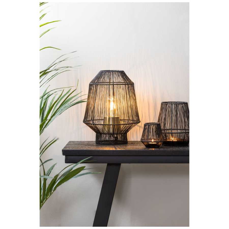 Light and Living Vitora Table Lamp - Black - Small