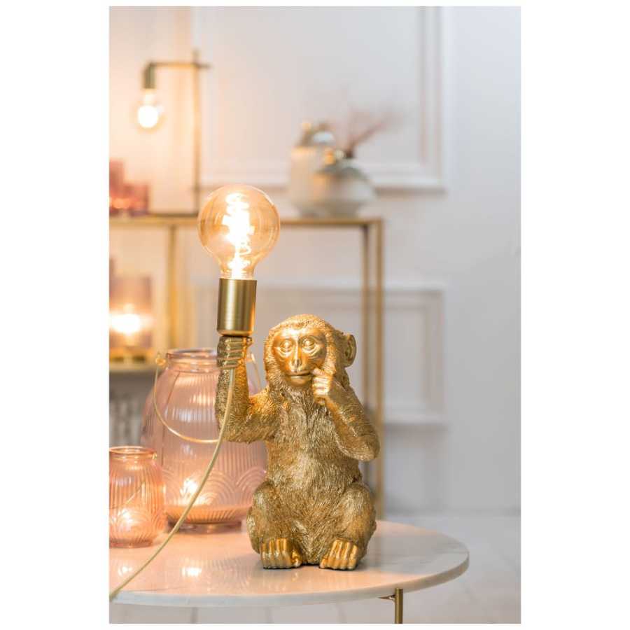 Light and Living Monkey Table Lamp - Gold