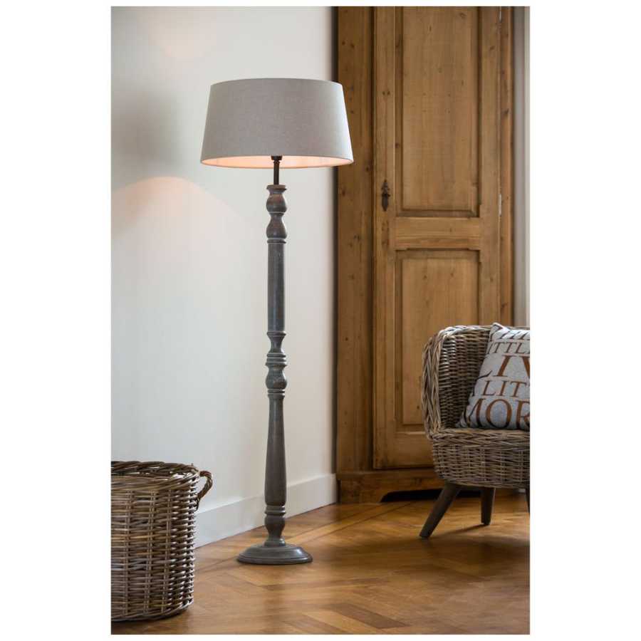 Light and Living Livigno Cone Lamp Shade - Light Grey - H: 25cm x Dia: 50cm