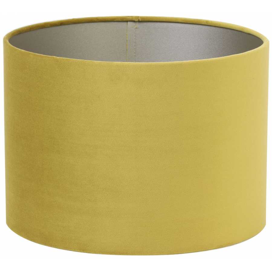 Light and Living Velours Round Lamp Shade - Dusty Gold