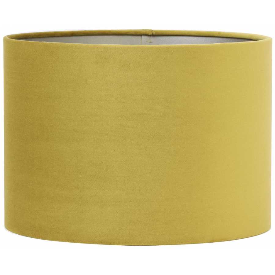 Light and Living Velours Round Lamp Shade - Dusty Gold