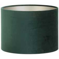 Light and Living Velours Round Lamp Shade - Dutch Green