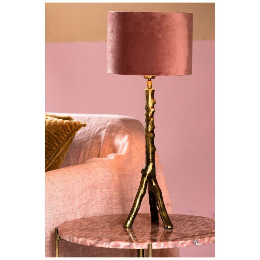 Light and Living Gemstone Round Lamp Shade - Terracotta - H: 18cm x Dia: 25cm