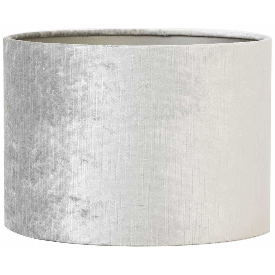 Light and Living Gemstone Round Lamp Shade - Silver