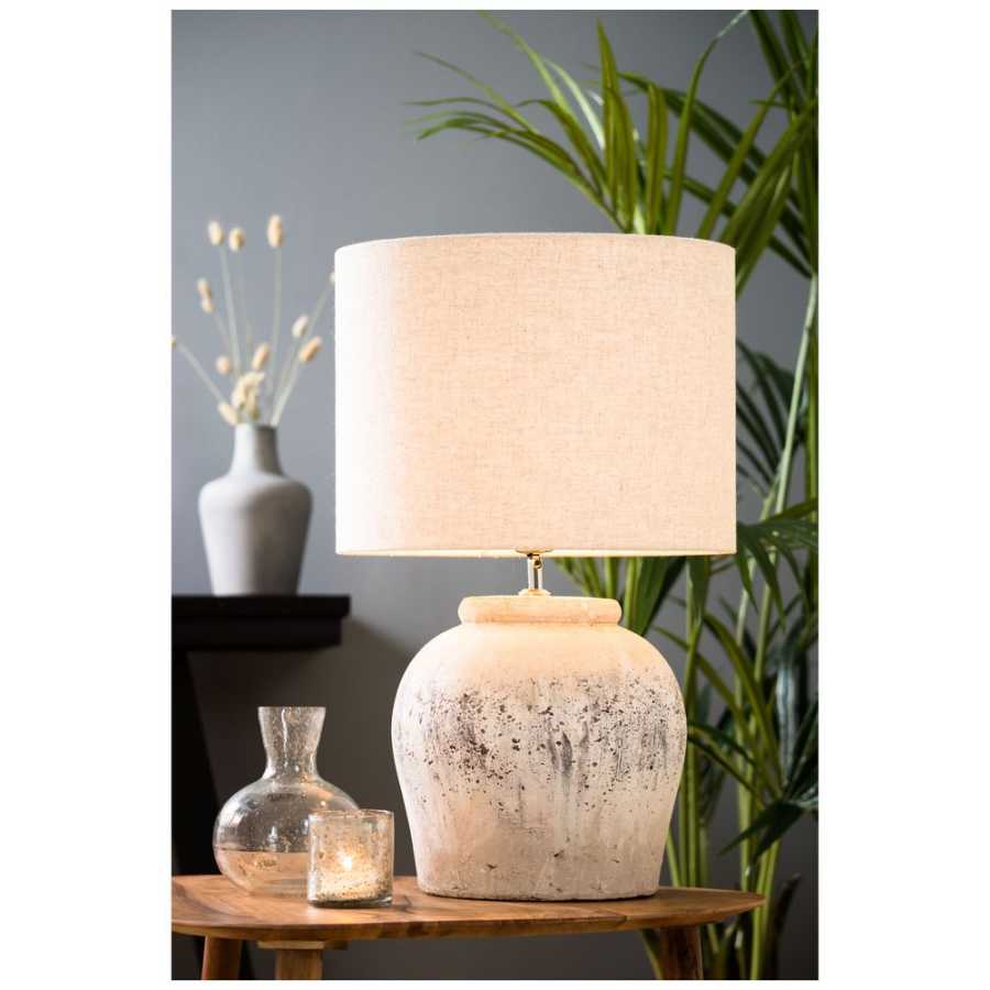 Light and Living Livigno Round Lamp Shade - Natural - H: 30cm x Dia: 40cm