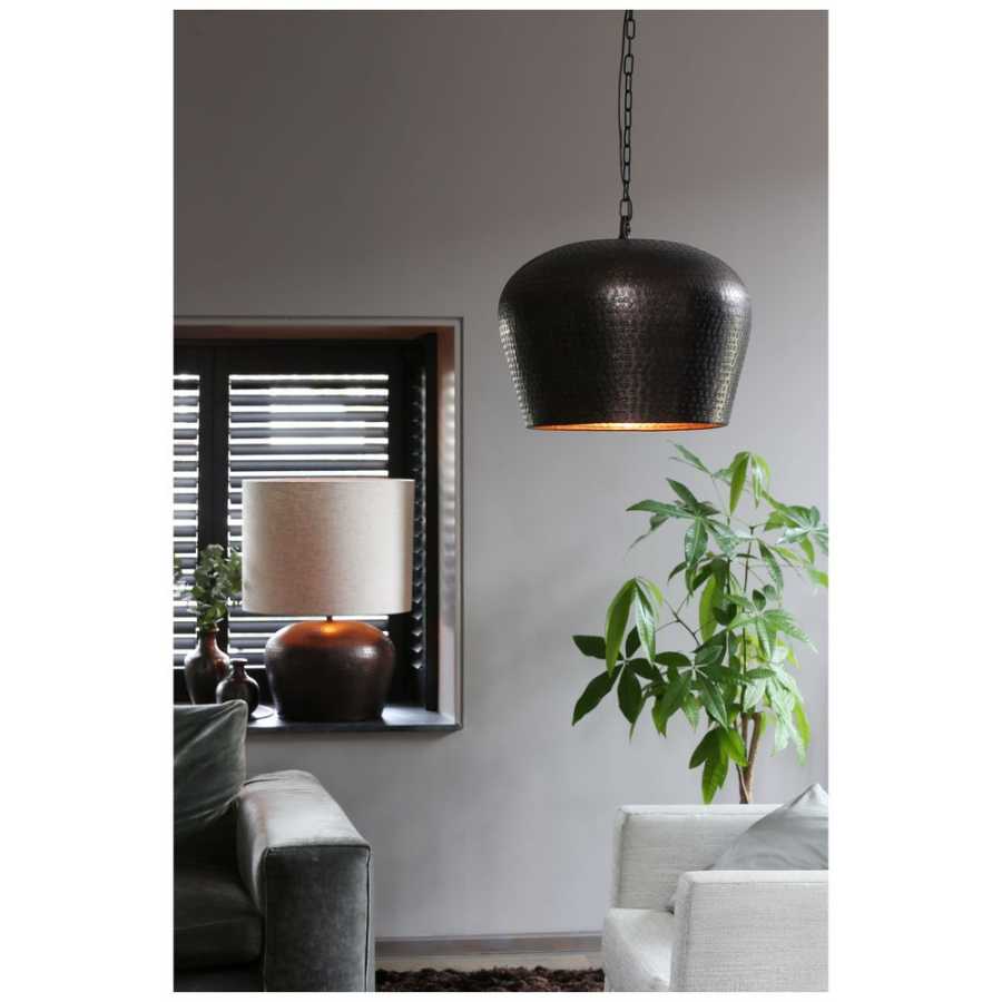 Light and Living Livigno Round Lamp Shade - Natural - H: 38cm x Dia: 50cm