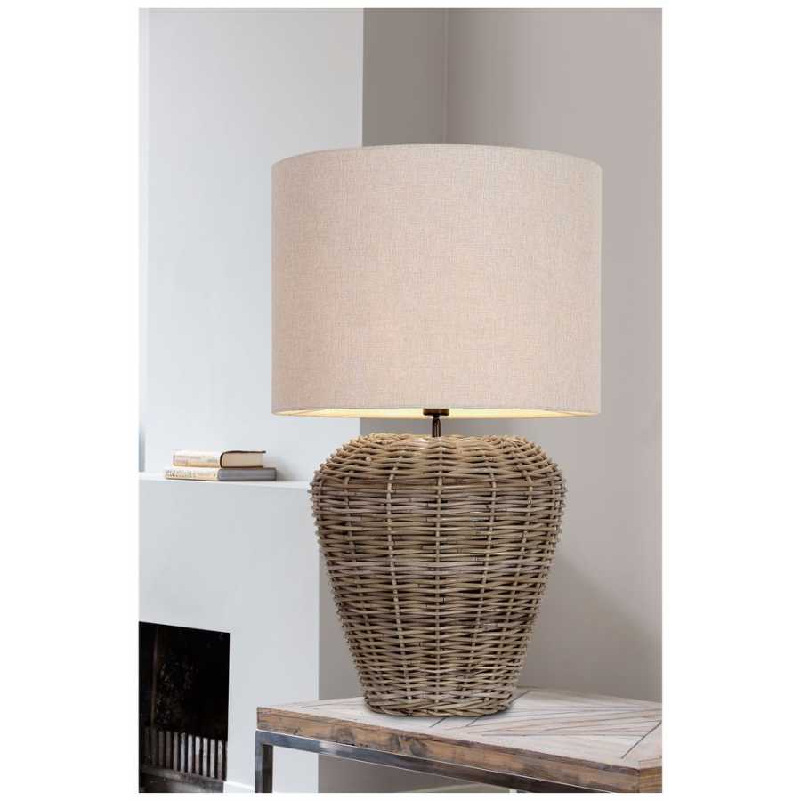Light and Living Livigno Round Lamp Shade - Natural - H: 43cm x Dia: 60cm