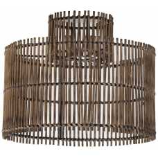 Light and Living Rodger Round Lamp Shade - Brown