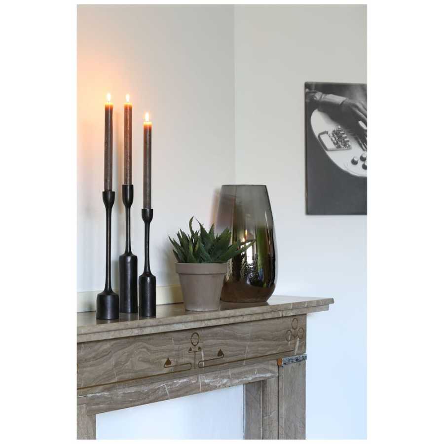 Light and Living Trescales Candle Holders - Set of 3 - Dark Bronze