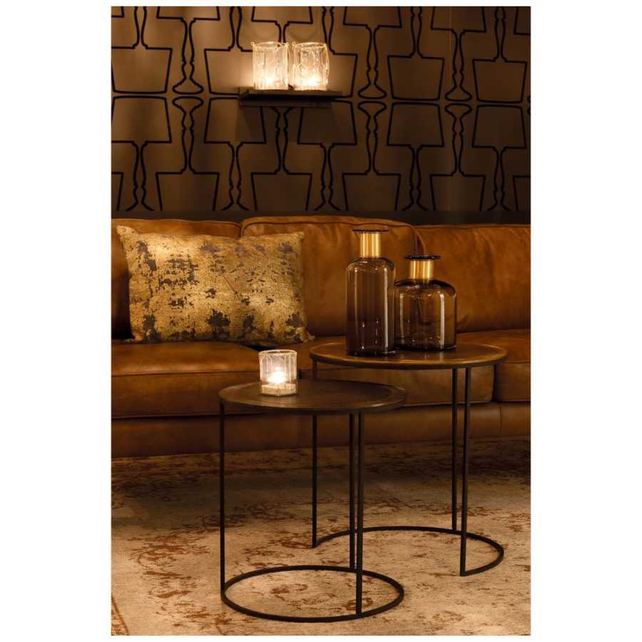 Light and Living Talca Edge Side Tables - Set of 2 - Bronze