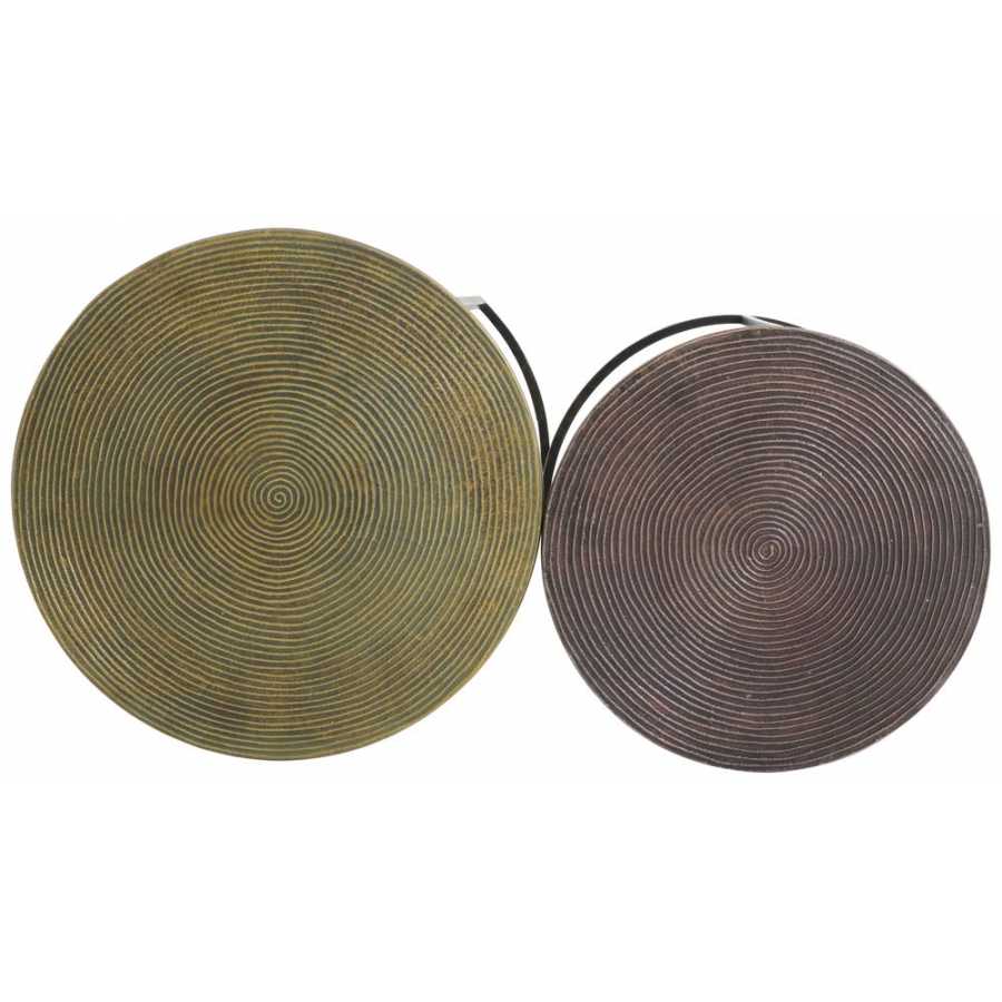 Light and Living Talca Circles Side Tables - Set of 2 - Bronze