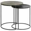 Light and Living Talca Circles Nest of Side Tables - Set of 2 - Bronze