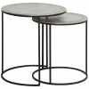 Light and Living Talca Nest of Side Tables - Set of 2 - Silver