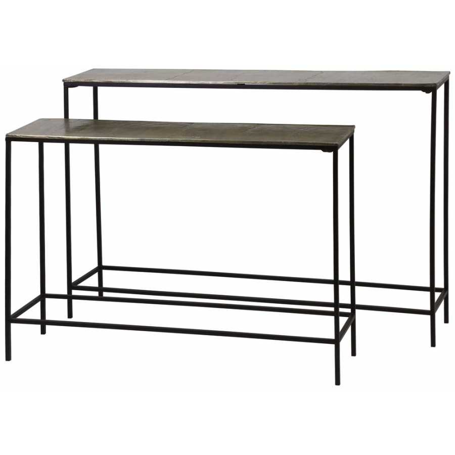 Light and Living Hartsville Console Tables - Set of 2 - Brown