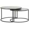 Light and Living Talca Nest of Coffee Tables - Set of 2 - Silver