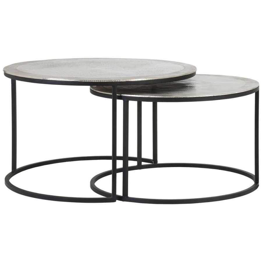 Light and Living Talca Coffee Tables - Set of 2 - Silver
