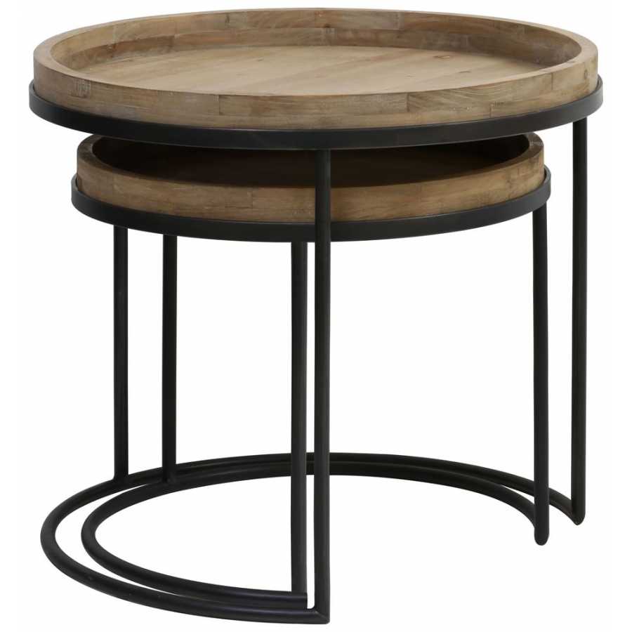 Light and Living Copan Side Tables - Set of 2 - Black