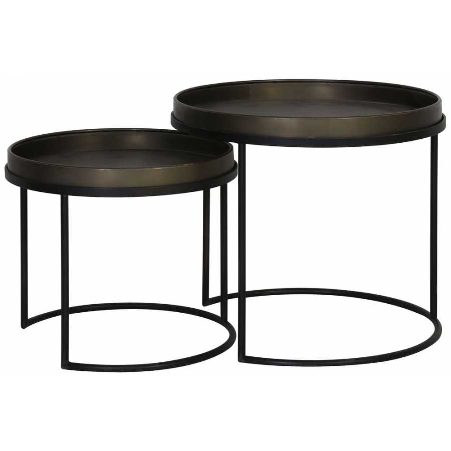 Light and Living Copan Side Tables - Set of 2 - Grey