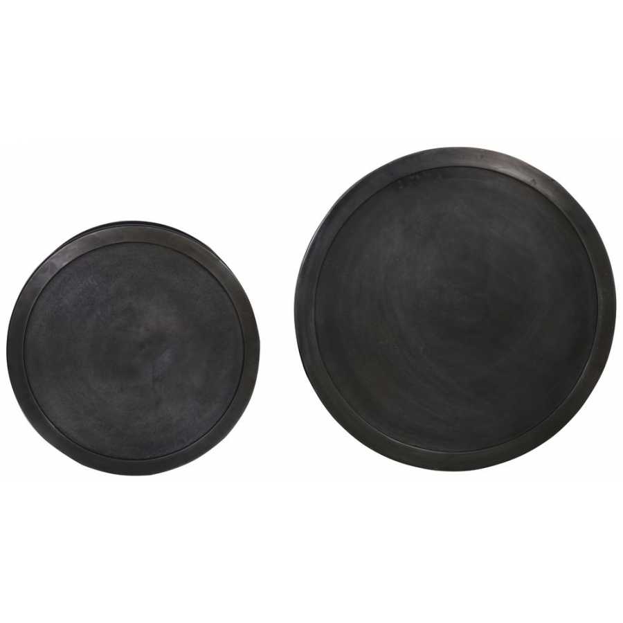 Light and Living Talca Edge Side Tables - Set of 2 - Black