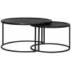Light and Living Talca Nest of Coffee Tables - Set of 2 - Black