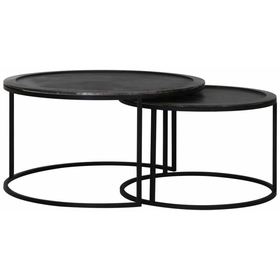 Light and Living Talca Coffee Tables - Set of 2 - Black