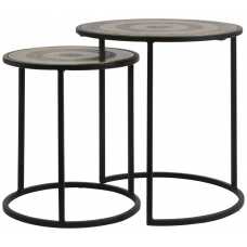 Light and Living Kome Nest of Side Tables - Set of 2