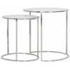 Light and Living Duarte Nest of Side Tables - Set of 2 - Silver