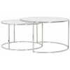 Light and Living Duarte Nest of Coffee Tables - Set of 2 - Silver