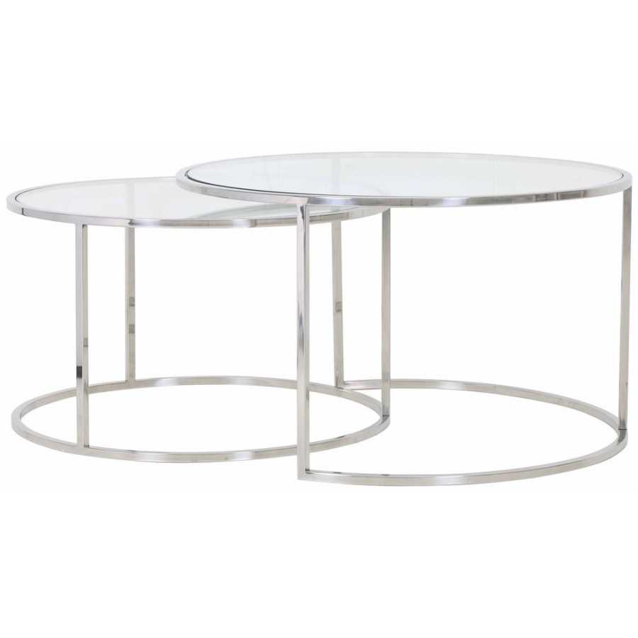 Light and Living Duarte Coffee Tables - Set of 2 - Silver