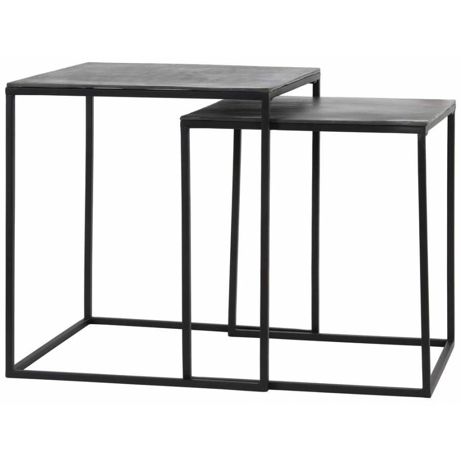Light and Living Banos Side Tables - Set of 2 - Black