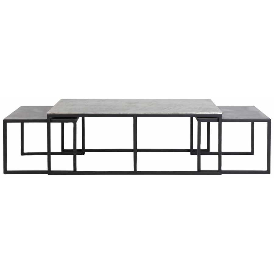 Light and Living Kumalu Coffee Tables - Set of 3 - Silver