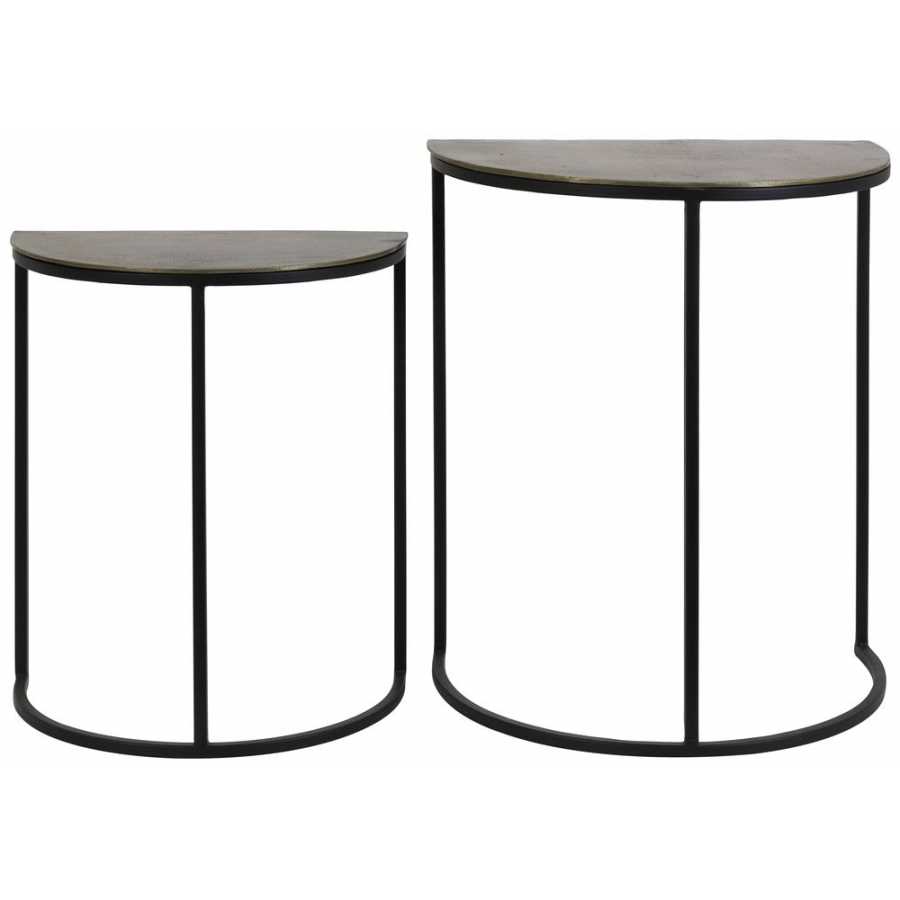 Light and Living Peto Side Tables - Set of 2 - Bronze