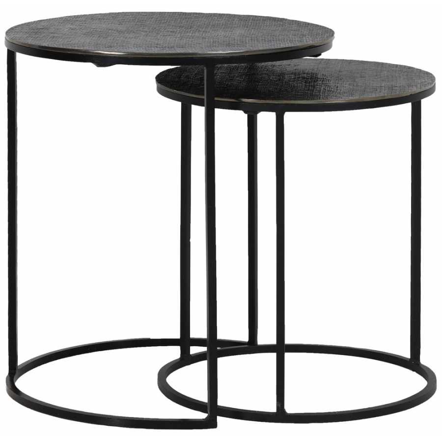Light and Living Rengo Side Tables - Set of 2 - Black