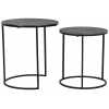 Light and Living Rengo Nest of Side Tables - Set of 2 - Black