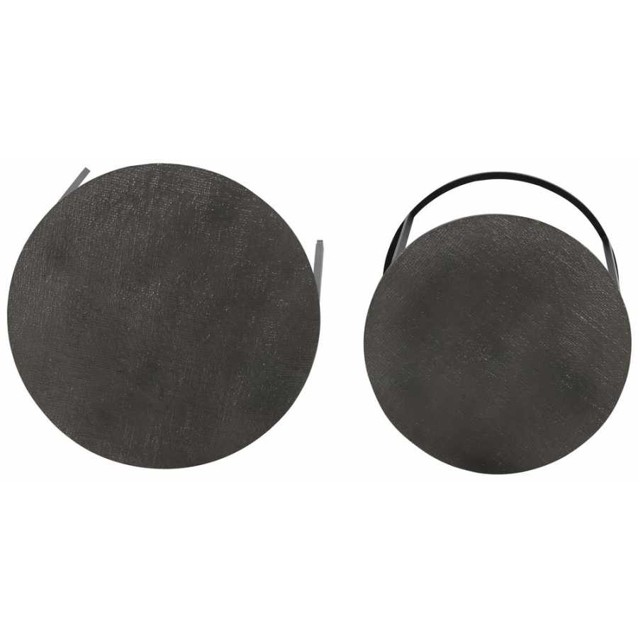 Light and Living Rengo Side Tables - Set of 2 - Black
