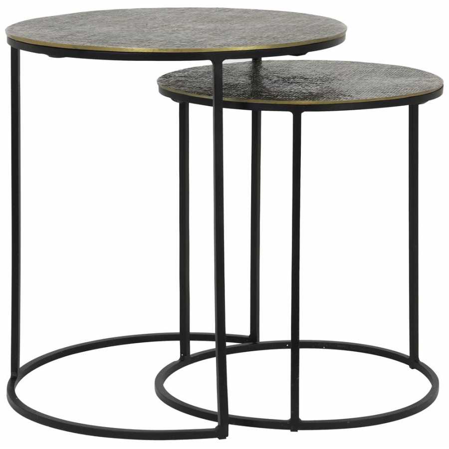Light and Living Rengo Side Tables - Set of 2 - Bronze