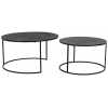Light and Living Rengo Nest of Coffee Tables - Set of 2 - Black
