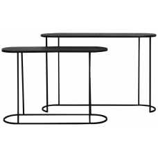 Light and Living Bocov Console Tables - Set of 2 - Black