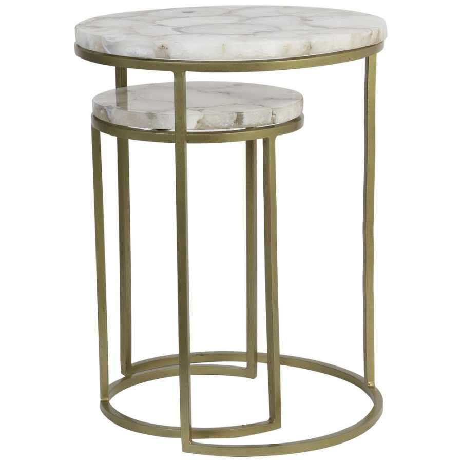 Light and Living Axat Side Tables - Set of 2 - Bronze