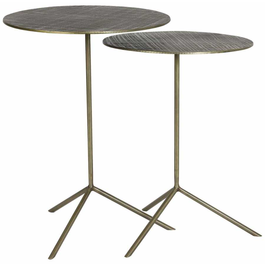 Light and Living Pelarco Side Tables - Set of 2 - Brass