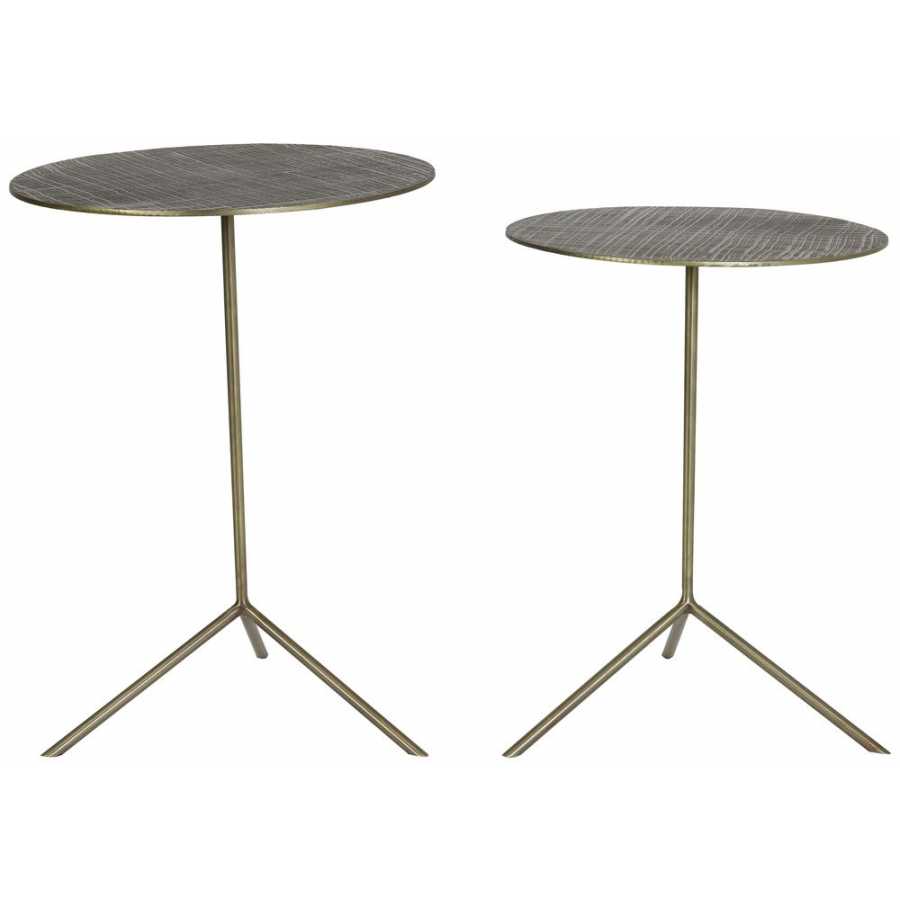 Light and Living Pelarco Side Tables - Set of 2 - Brass