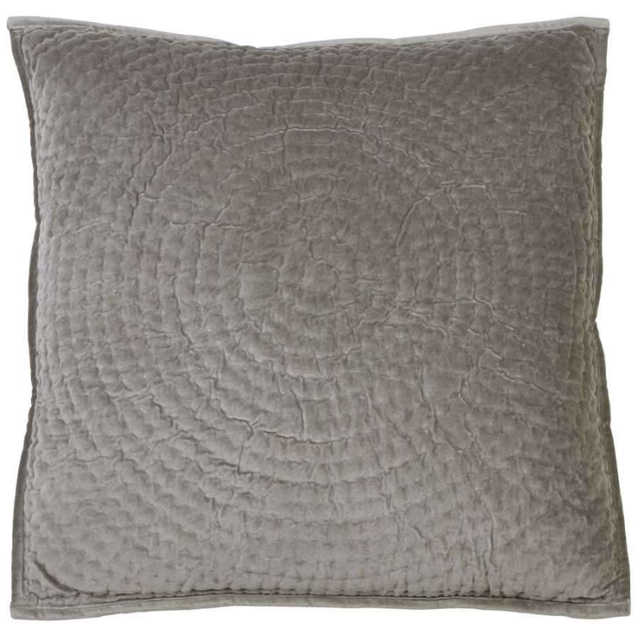 Light and Living Circle Square Cushion - Silver Grey