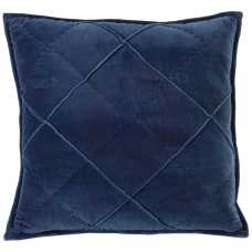 Light and Living Diamond Square Cushion - Dark Blue