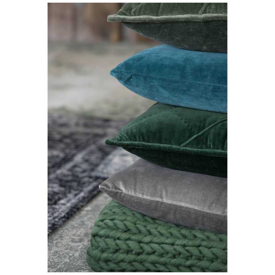 Light and Living Knitted Blanket - Olive Green