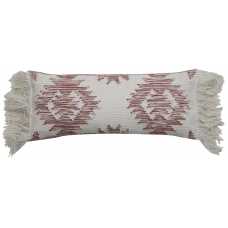 Light and Living Rimago Rectangle Cushion - Red & White